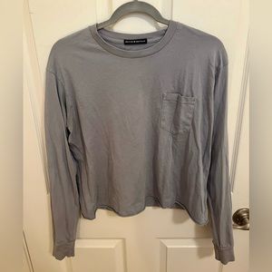 Brandy Melville Blue Pocket Long Sleeve Tee
